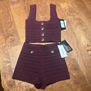 Retrofete  Burgundy Bandage Set XS NEW!